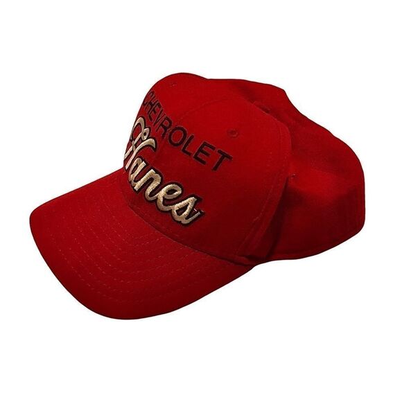 NEW ERA Vintage 80s Chevy Hanes dealer hat snapback red NE USA. - Picture 6 of 6